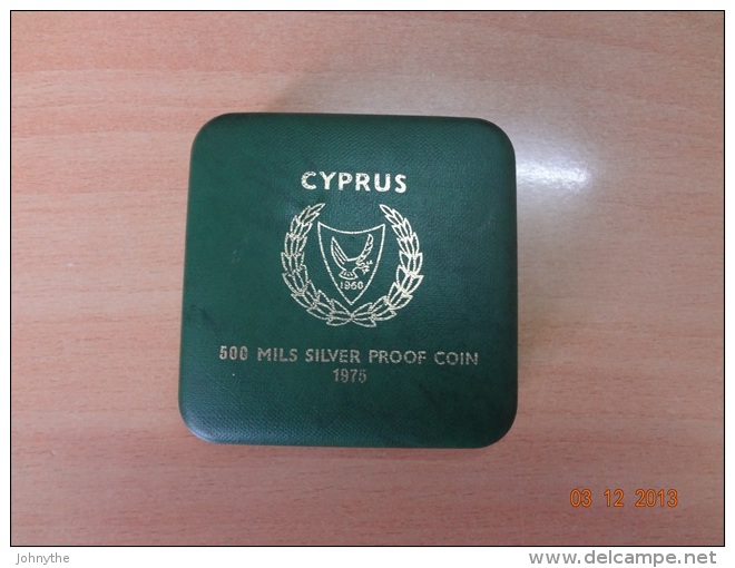 CYPRUS 1975 HERCULES SILVER COMM. COIN IN OFFICIAL BOX SILVER PROOF UNC - Zypern