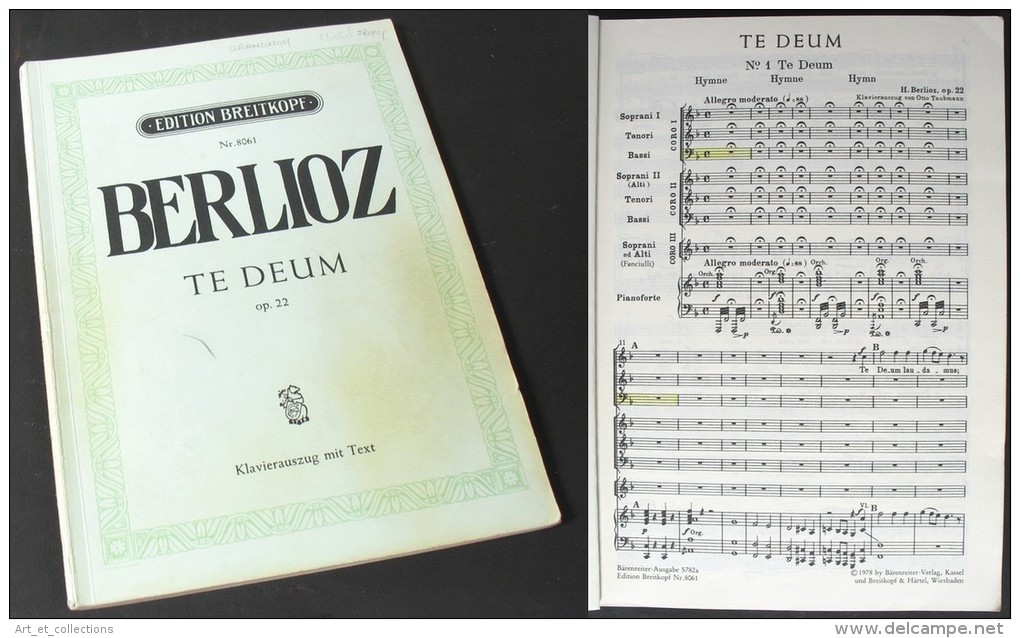 Partition Du “Te Deum Opus 22” D’Hector Berlioz - Chant Chorale
