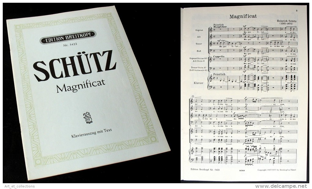 Partition Du « MAGNIFICAT » De Heinrich SCHÜTZ - Chant Chorale