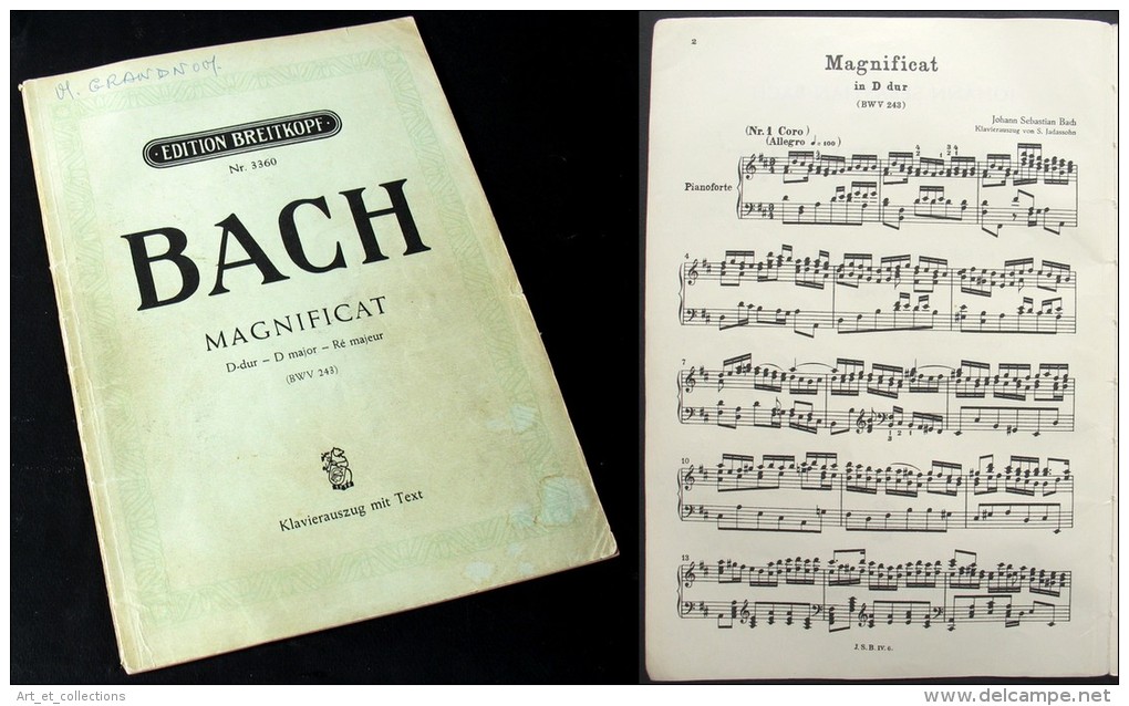 Partition Du  « MAGNIFICAT En Ré Majeur (BWV243)»  De J.S. BACH - Chorwerke