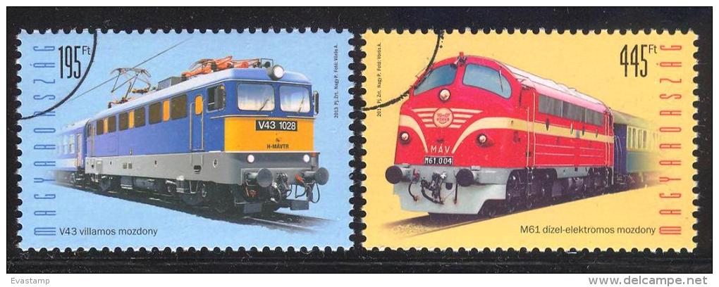 HUNGARY-2013.SPECIMEN -  Trains/Locomotives/Railwa Ys Cpl.Set Mi:5633-5634. - Prove E Ristampe