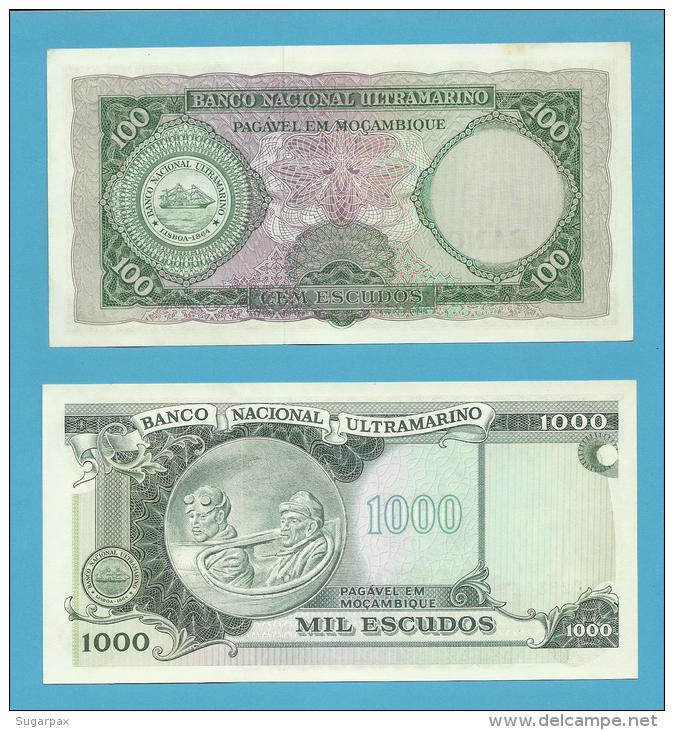 MOZAMBIQUE - 100 + 1000 ESCUDOS - ND ( 1976 ) - UNC. - Mozambique