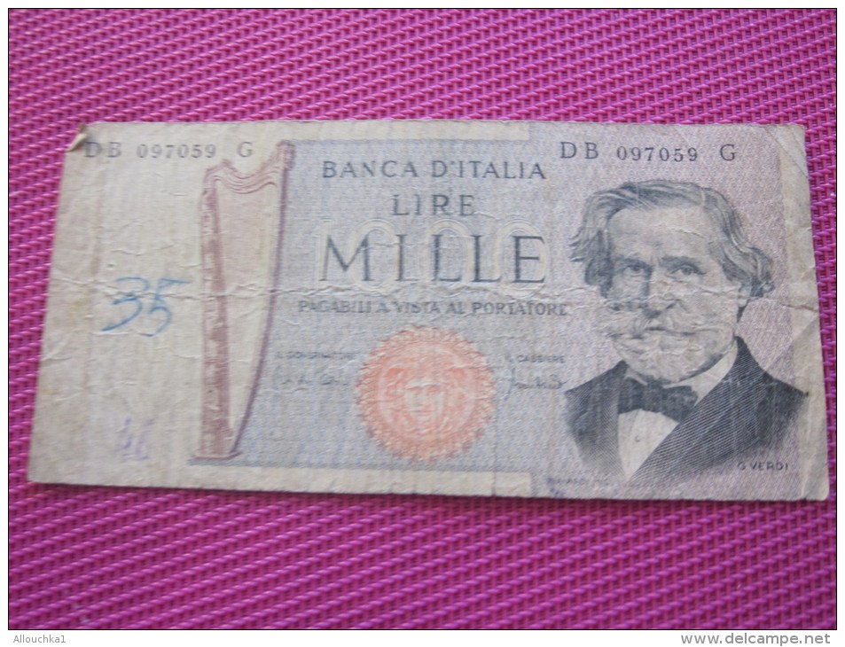 1976 Note Bank  Banca Billet De Banque Bank De Italie Banca D'Italia  1000 Lires - 1.000 Lire