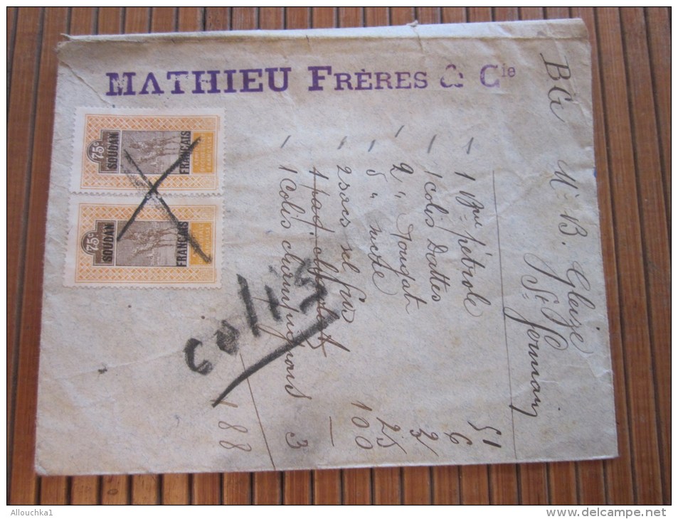 Lettre Mathieu Frère Cie Aff Composé Timbres Soudan Français Pr St-Germain Fort Lamy  Gribouillage Enveloppe Recto Verso - Covers & Documents