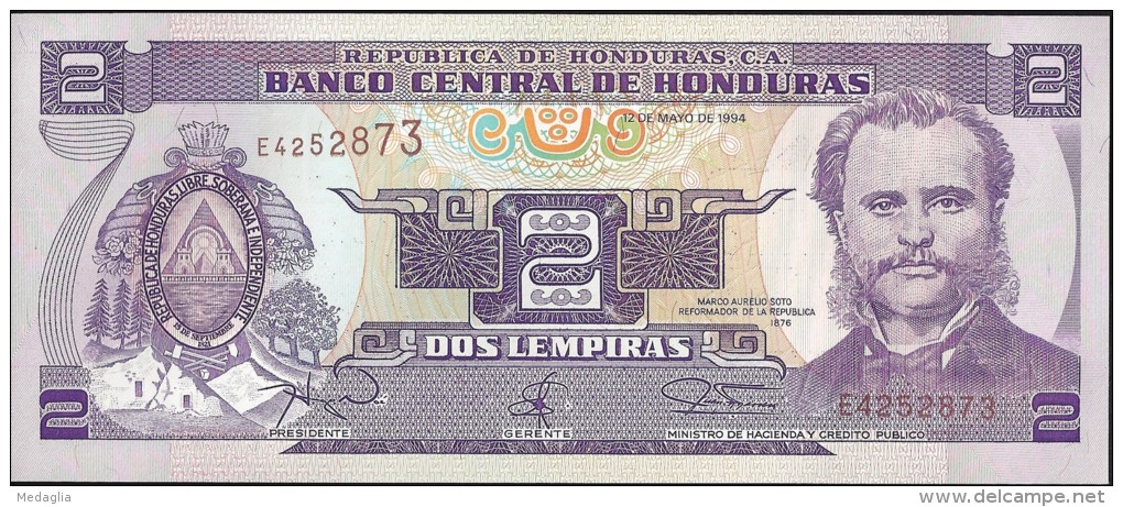 HONDURAS - 2 Lempira 1994 - UNC - Honduras