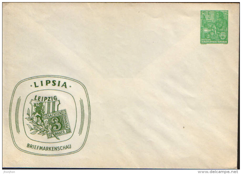 Germany/DDR-Postal Stationery Private Cover 1954, Unused - Leipzig - Briefmarkenschau - Private Covers - Mint