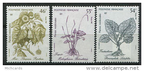 POLYNESIE 1987 - Plantes Medicinales (Yvert 285/87) Neuf ** (MNH) Sans Trace De Charniere - Ungebraucht