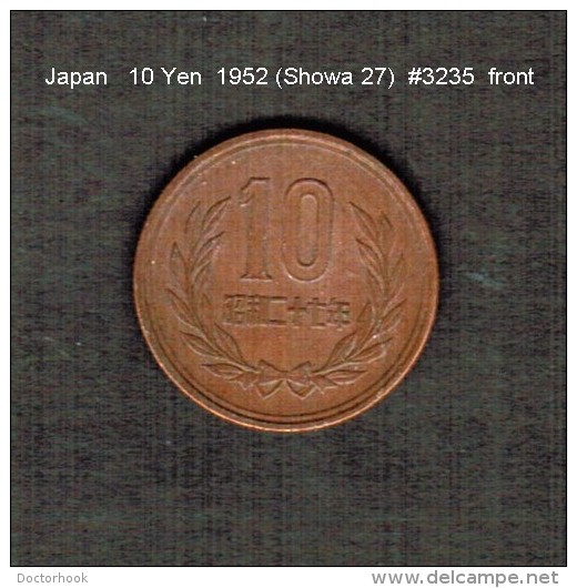 JAPAN    10  YEN  1952  (Hirohito 27---Showa Period)  (Y # 73) - Japon