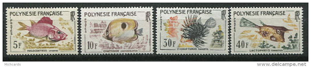 POLYNESIE 1962 - Poisson (Yvert 18/21) Neuf ** (MNH) Sans Trace De Charniere - Unused Stamps