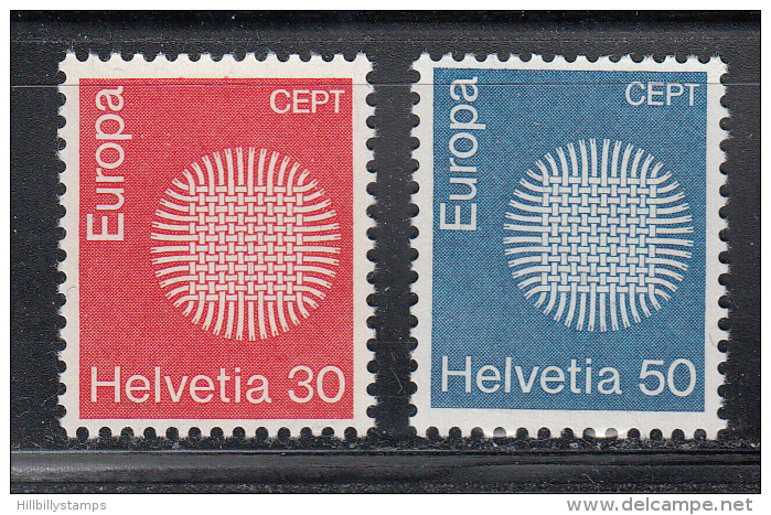 Switzerland  Scott No 515-16  Unused Hinged   Year 1970 - Nuovi