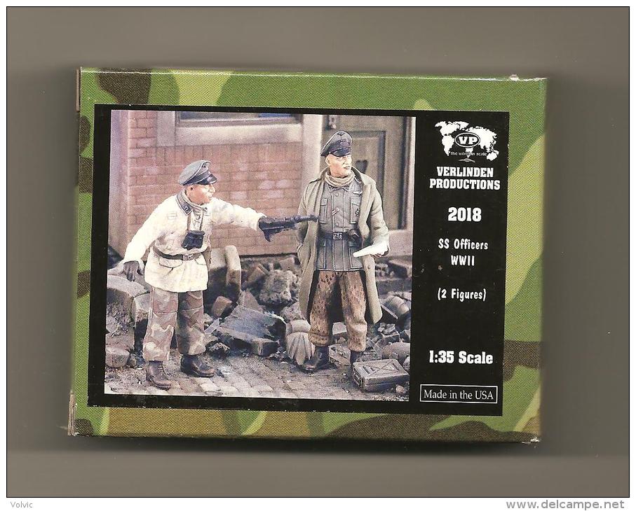 - VERLINDEN - Figurines " SS Officiers WWII " - 1/35°- Réf 2018 - Figuren