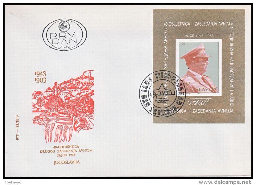 Yugoslavia 1983, FDC Cover "Josip Broz Tito" - FDC