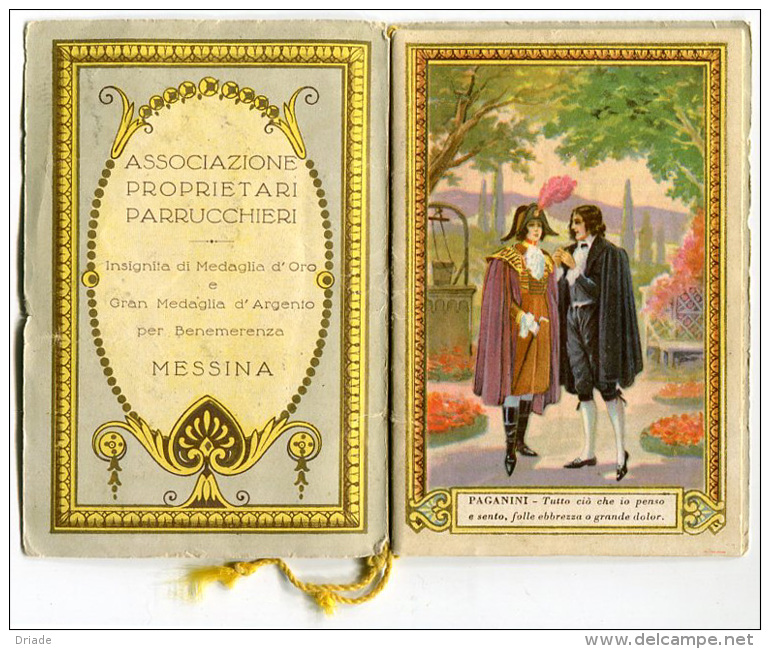 CALENDARIETTO PAGANINI ANNO 1927 SAPONE SADOR COMPOSITORE OPERA LIRICA CALENDRIER - Kleinformat : 1921-40