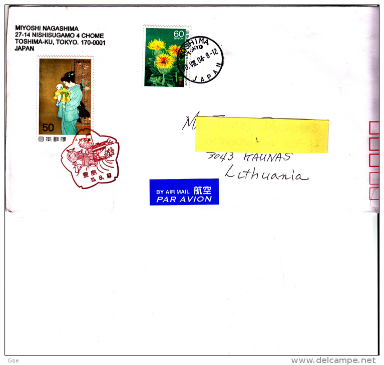 GIAPPONE  2004 - Lettera Per La Lituania - Storia Postale