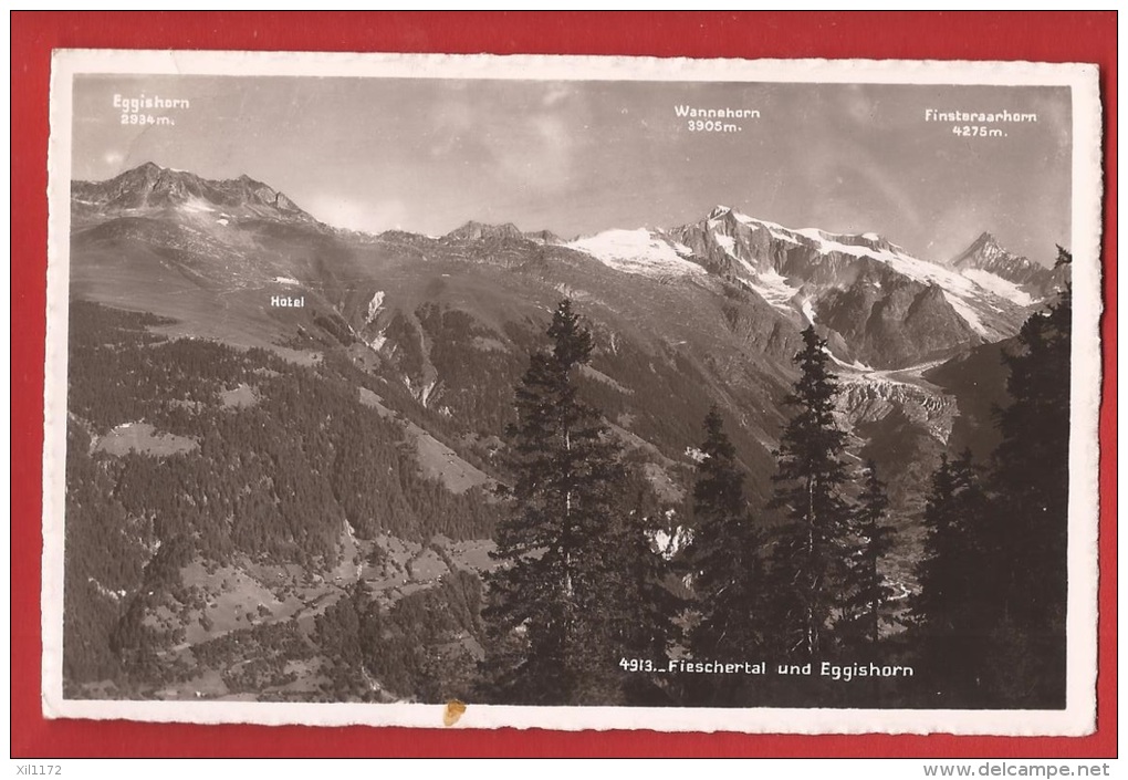 ACON-30 Goms  Fieschertal Und Eggishorn. Cachet Eggishorn 1941. SG - Fiesch