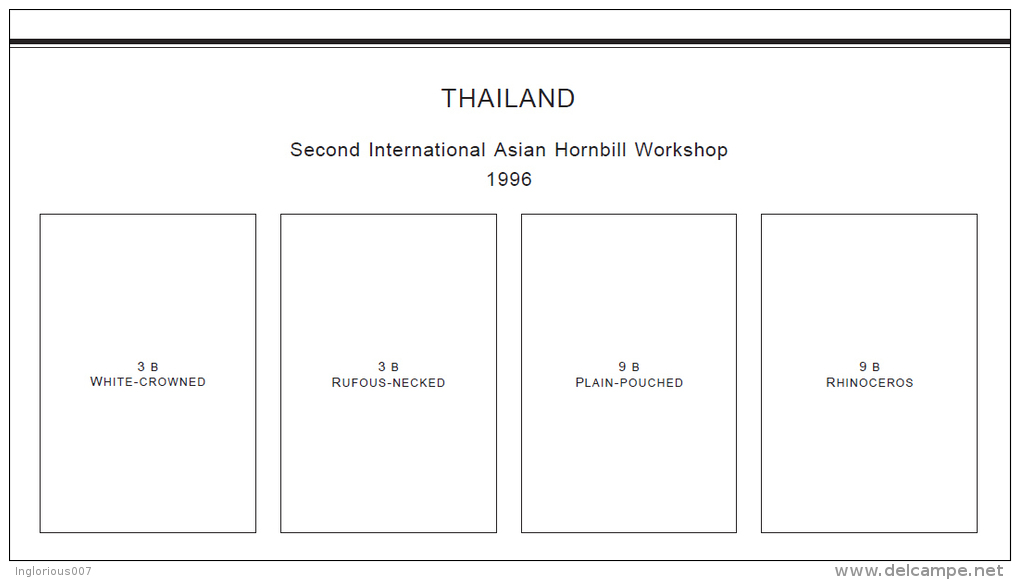 THAILAND STAMP ALBUM PAGES 1883-2011 (510 pages)