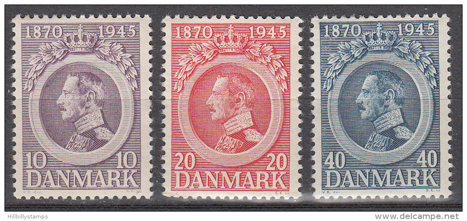 Denmark   Scott No 294-96  Unused Hinged   Year  1945 - Ongebruikt