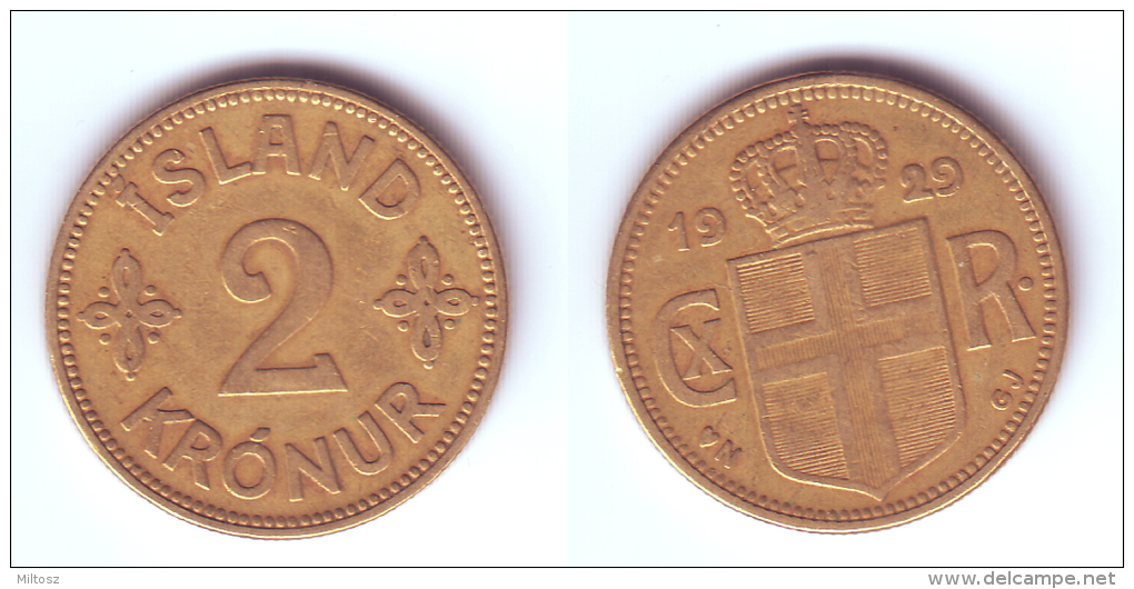 Iceland 2 Kronur 1929 - Islande