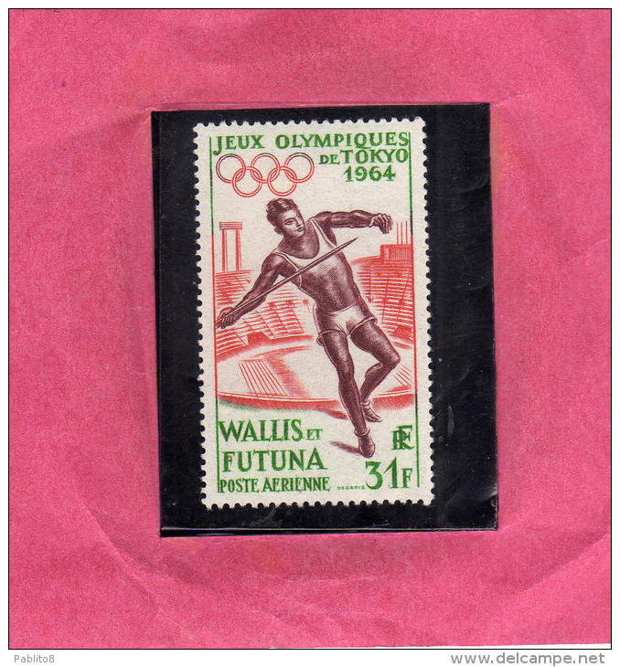 WALLIS AND FUTUNA ISLANDS 1964 Olympic Games Tokyo 31f Javelin Thrower GIOCHI OLIMPICI TOKYO 31 F MNH - Nuevos