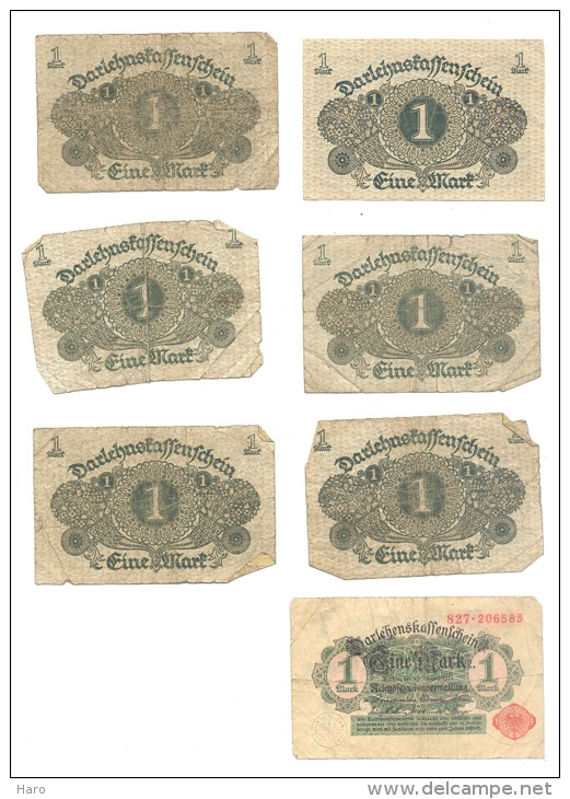 Lot De 14 Billets De 1, 5 Et 50 Mark 1914 à 1919 (b134) - Sonstige & Ohne Zuordnung