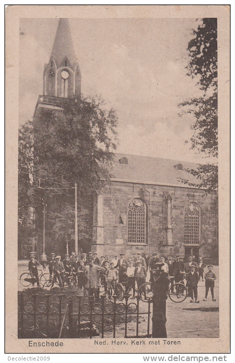 B76619 Netherlands Enschede Ned Herv Kerk Met Toren 2 Scans - Enschede