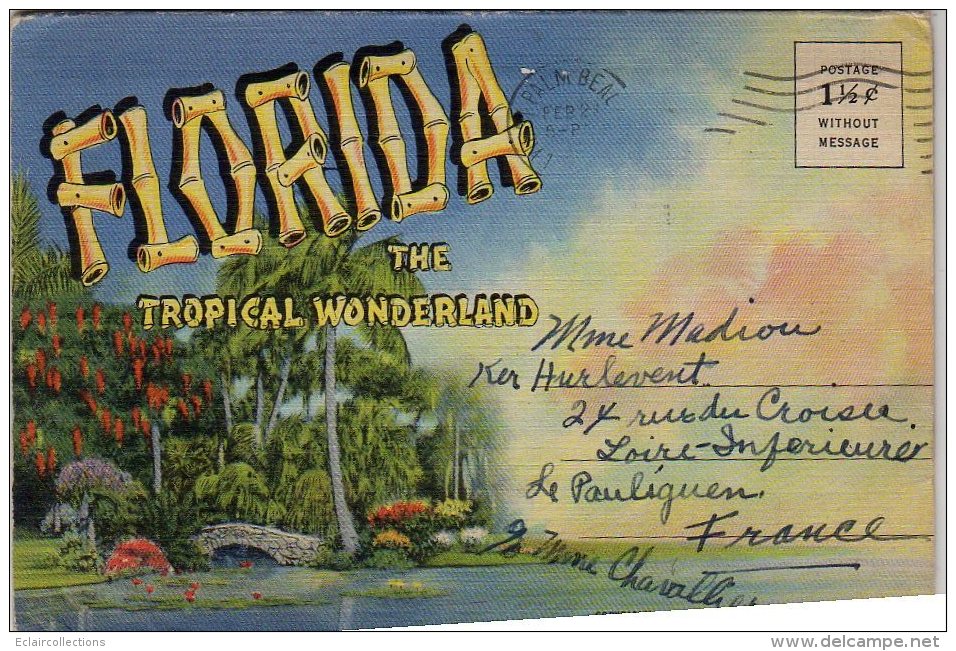 Etats Unis  Florida Tropical Wonderland  Carnet Souvenir De 9 Vues Recto-Verso Soit Un Total De 18 Vues (voir Scan) - Other & Unclassified