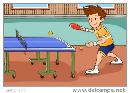 Table Tennis Stamped Carte Postal 1275 -7 - Tafeltennis