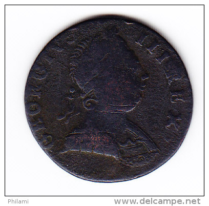 COINS   GRANDE-BRETAGNE    KM  601      1773.        ( 10 ) - B. 1/2 Penny