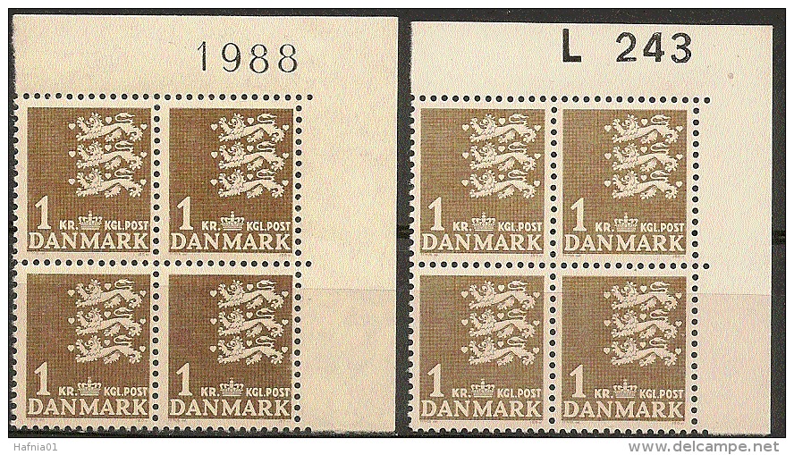 Denmark 1946  Michel 289x, 289y  Plate-block MNH.. - Neufs