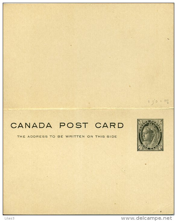 Entier Postal Carte Avec Réponse Payée Victoria 1 C Gris Neuve Superbe - 1860-1899 Victoria