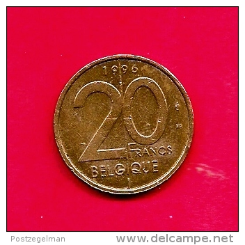 BELGIUM , 1996, Circulated Coin, 20 Franc, French, Km191, C1653 - 20 Francs