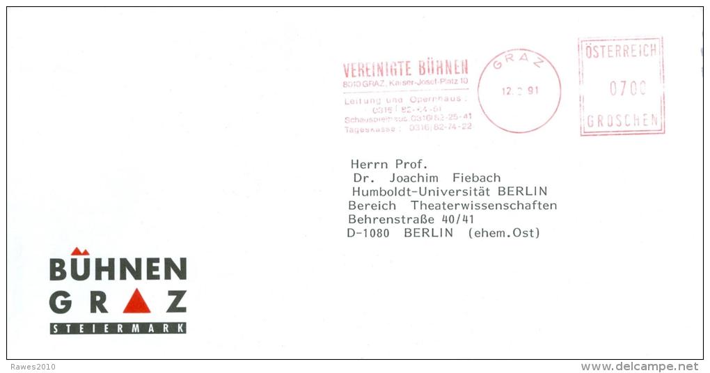 Österreich Graz AFS 1991 Vereinigte Bühnen Leitung Und Opernhaus - Macchine Per Obliterare (EMA)
