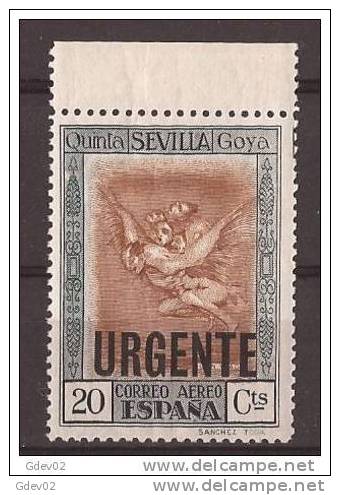 ES530-LAB015TU.España Spain.Urgente. ALEGORIAS DE GOYA  AEREA 1930 (Ed 530**) Sin Clarnela LUJO BORDE DE HOJA - Special Delivery