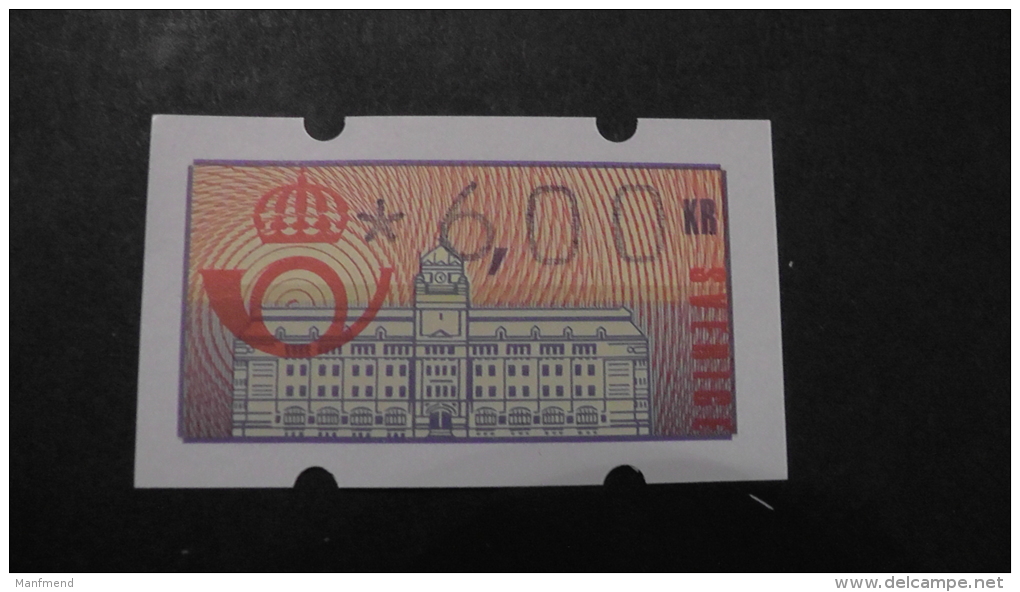 Sweden - 1992 - Mi: ATM 2 - Look Scan - Automaatzegels [ATM]