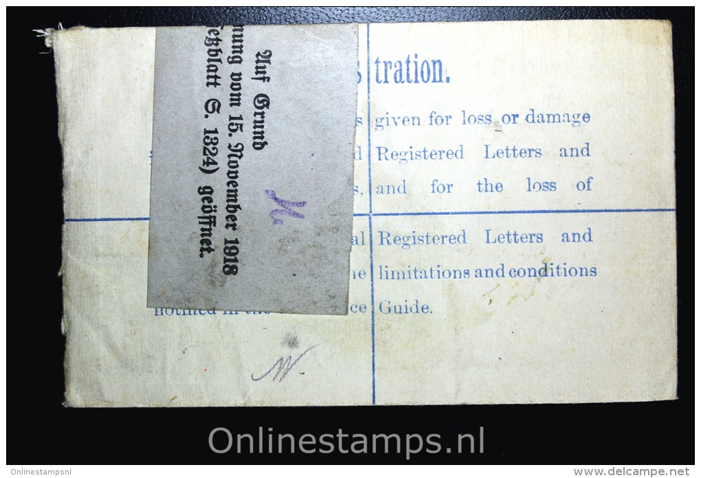 UK: 1920 Upgraded  Stationary Cover London To Heilbron Germany, Censor Opend Nice Censor Label - Brieven En Documenten