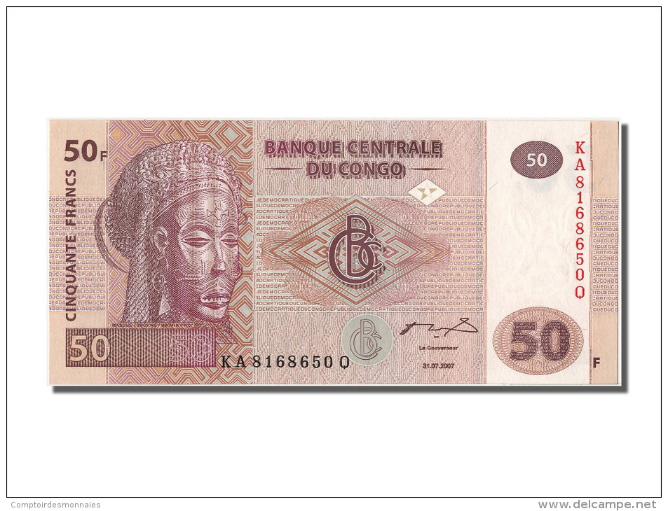 [#302304] Congo, 50 Francs Type Masque Tshokwe "Mwana Pwo" - Ohne Zuordnung