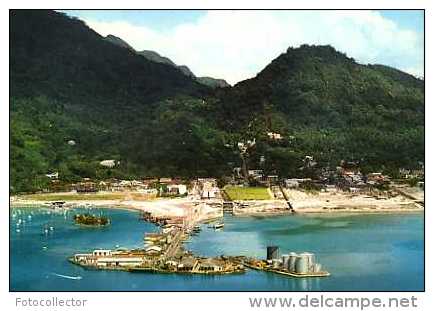 Seychelles Victoria Vue D'avion Par Fayon - Seychellen