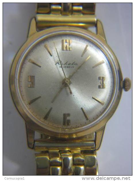 VINTAGE RAKETA RUSSIAN GOLD TONE GENTS WATCH 16 JEWELS - Antike Uhren