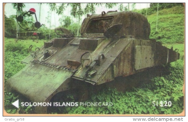 Solomon Island - SOL-02, GPT, Shereman Tank, 20SI$, 1992, Used - Salomon