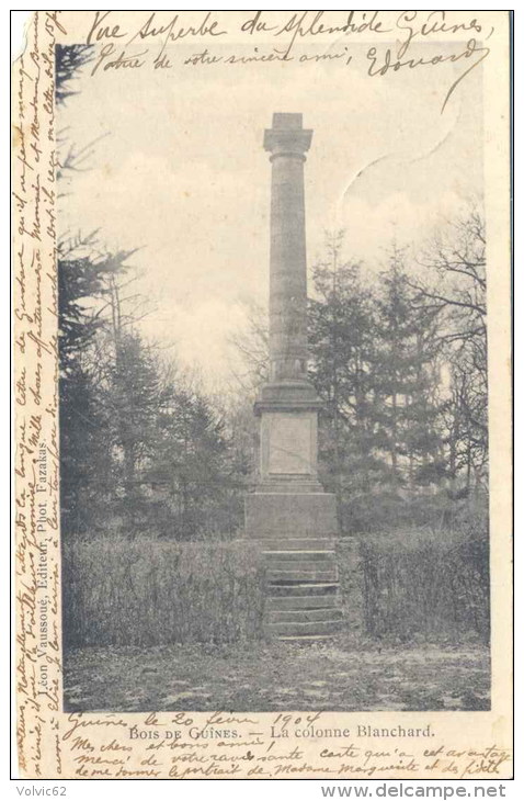 CPA Bois De Guines Colonne Blanchard - Guines