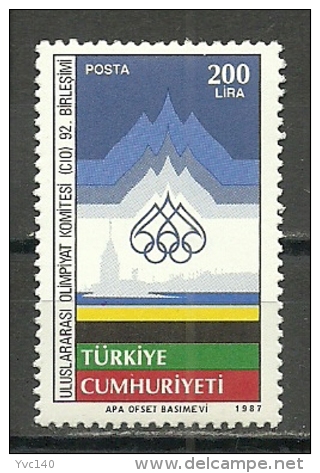 Turkey; 1987 92nd Session Of International Olympic Committee, Istanbul - Neufs