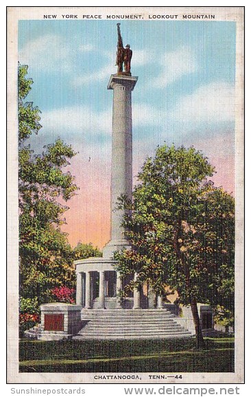 New York Peace Monument Lookout Mountain Chattanooga Tennessee - Chattanooga