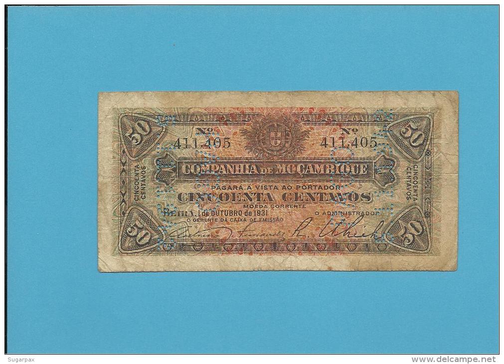 MOZAMBIQUE - 50 CENTAVOS - 01.10.1931 - P R26 - COMPANHIA DE MOÇAMBIQUE - Mozambique