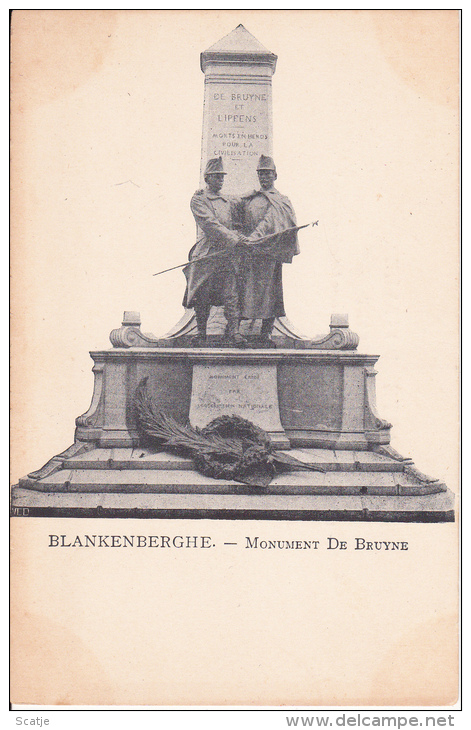 Blankenberghe. -  Monument De Bruyne - Kriegerdenkmal