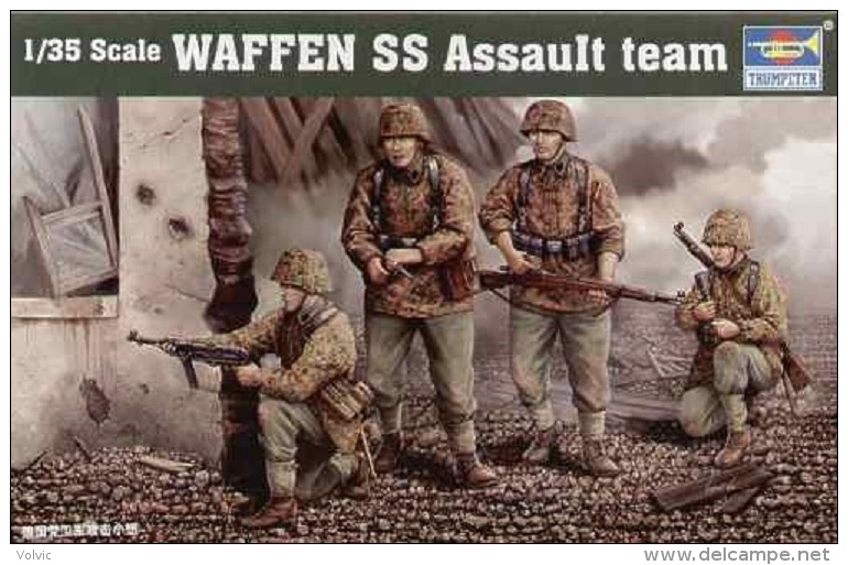 - TRUMPETER - Figurines Waffen SS Assault Team - 1/35°- Réf 405 - Figurines