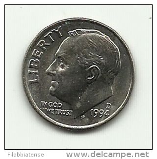 1994 - Stati Uniti 1 Dime D     ----- - 1946-...: Roosevelt