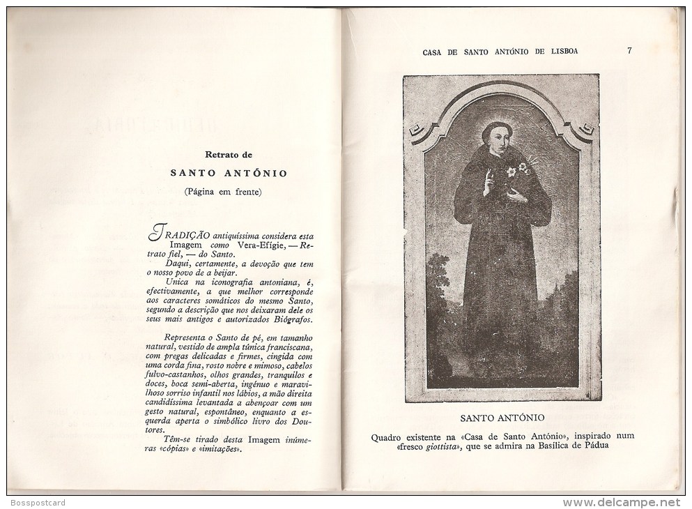 Santo António - Casa De Lisboa. Pádua. Padova. Italia (7 Scans) - Livres Anciens