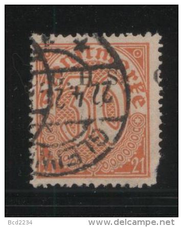 POLAND HAUTE SILESIE PLEBISCITE UPPER SILESIA 1920 OFFICIAL STAMPS 1ST CGHS OVERPRINT SERIES 30PF ORANGE SPLIT GLEIWITZ - Used Stamps