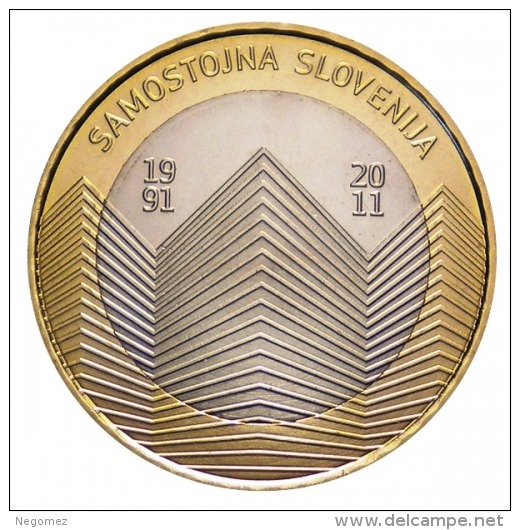 Pièce De 3 Euros Commémorative Slovenie 2011 : 20ème Anniversaire De L'independance - Slovenië