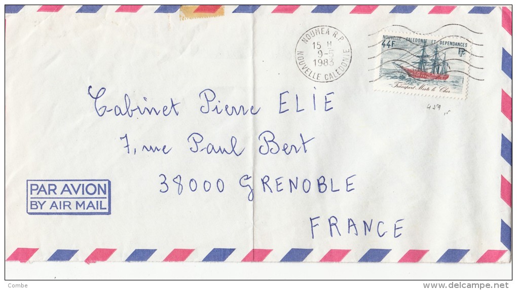 1983 LETTRE,  NOUVELLE  CALEDONIE NOUMEA Pour FRANCE, Yv458 /4532 - Storia Postale